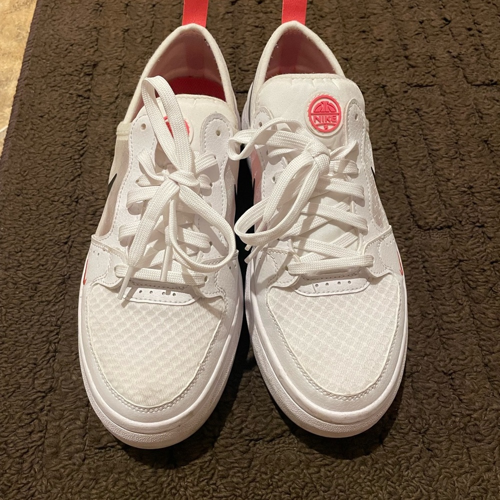 Nike White and Pink Sneakers